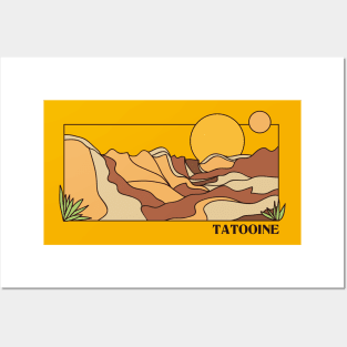 Tatooine line art Posters and Art